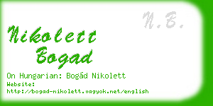 nikolett bogad business card